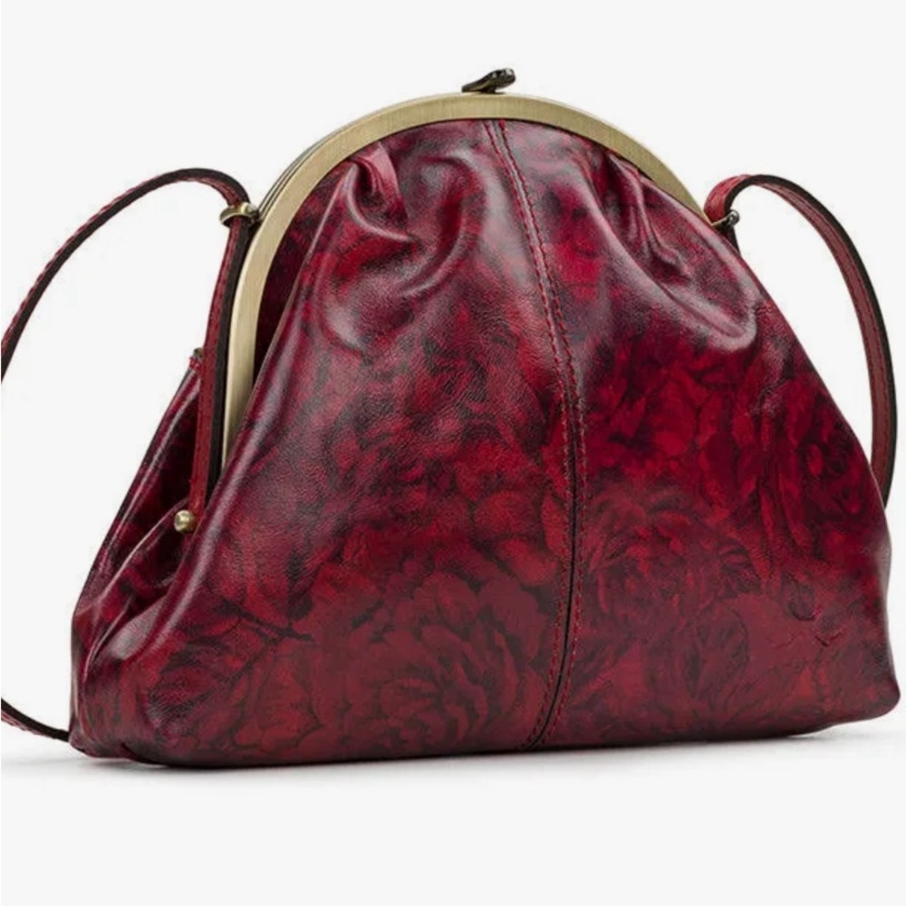 PATRICIA NASH Handbag Silvia Leather Frame Small Red Shoulder Bag AUTHENTIC NEW - Picture 3 of 11